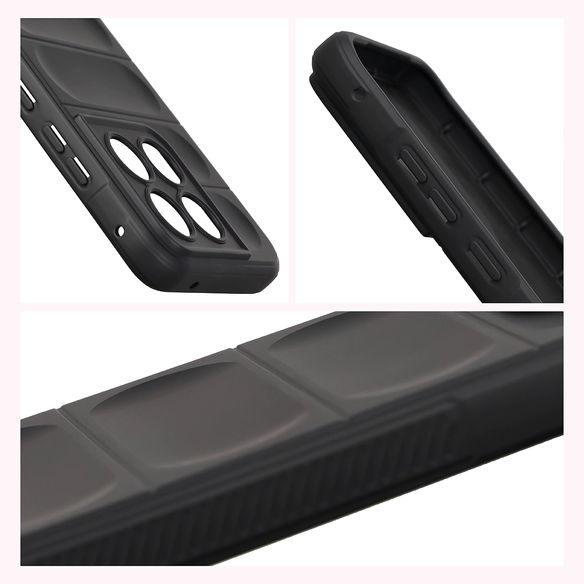 Robuste Handyhülle für Motorola Edge 70 Fusion, Bizon Case Tur, Schwarz