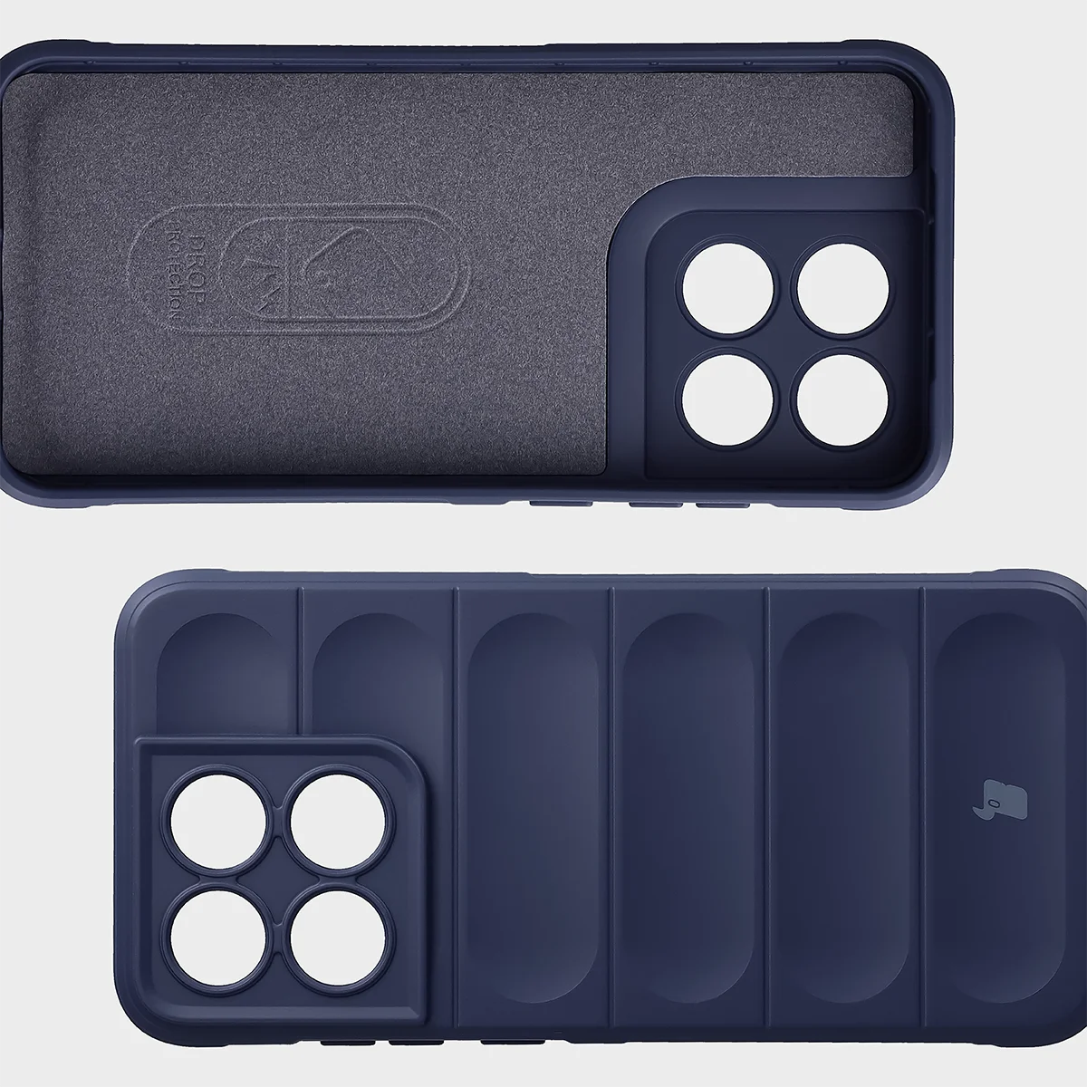 Robuste Handyhülle für Motorola Edge 70 Fusion, Bizon Case Tur, Dunkelblau