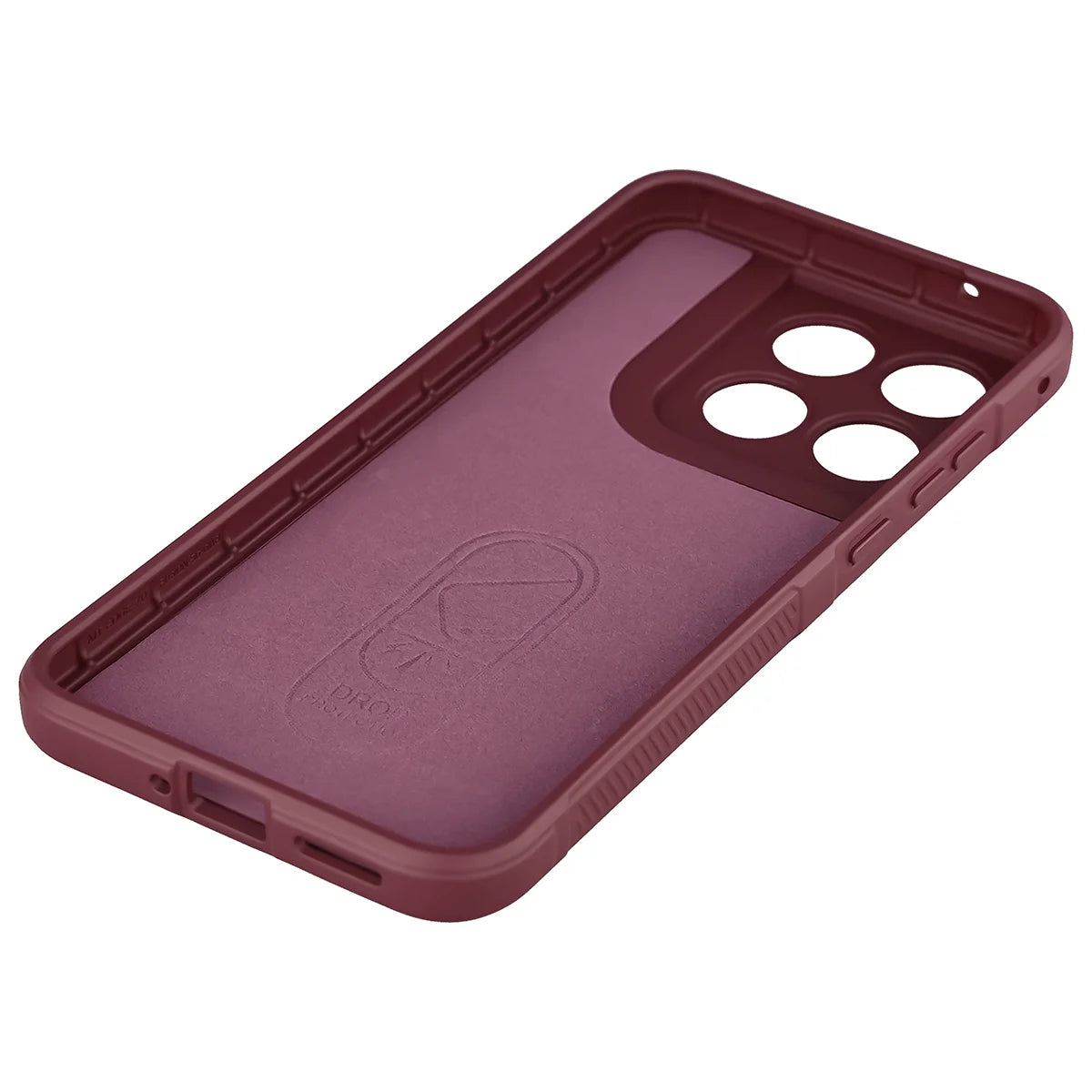 Robuste Handyhülle für Motorola Edge 70 Fusion, Bizon Case Tur, Burgunderrot