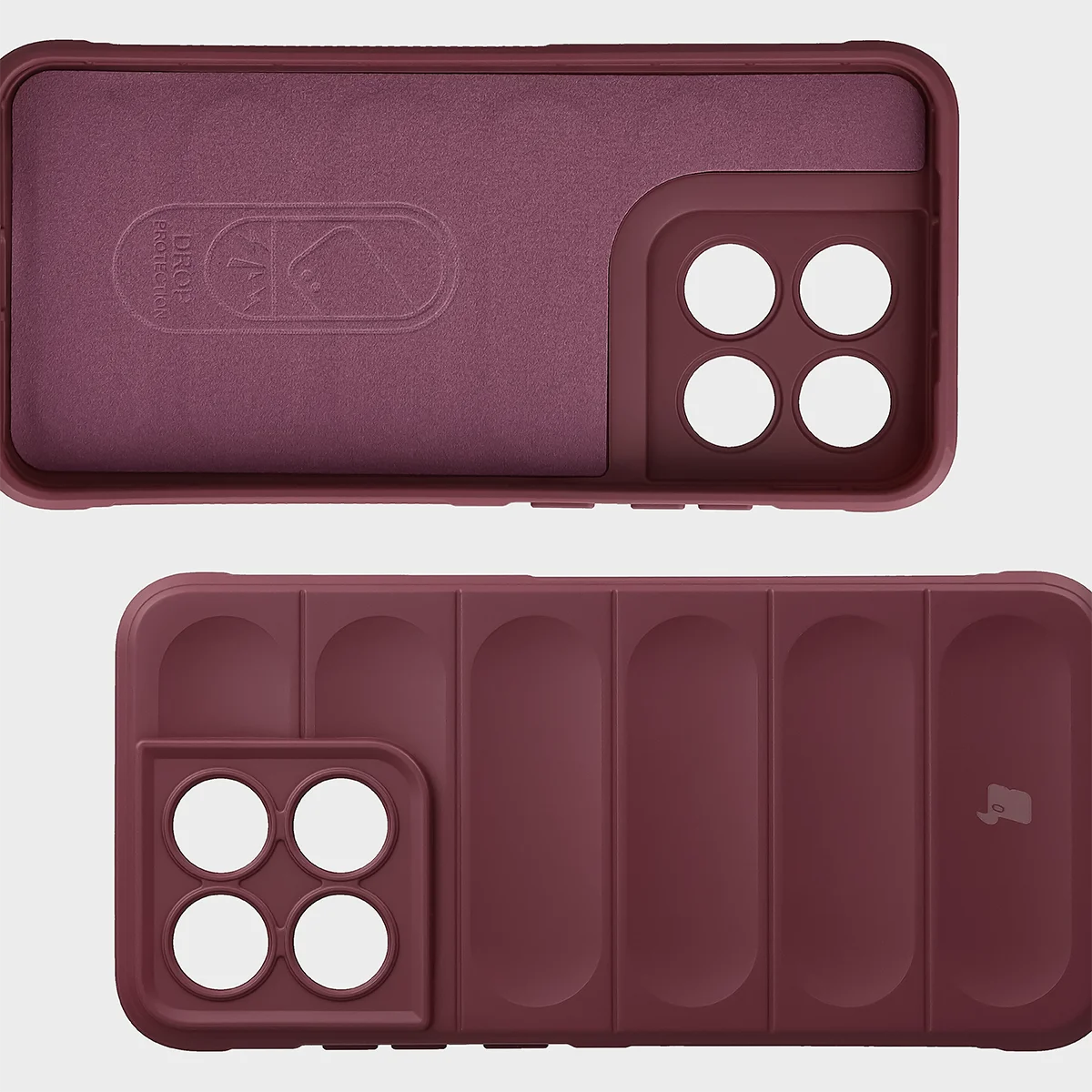 Robuste Handyhülle für Motorola Edge 70 Fusion, Bizon Case Tur, Burgunderrot