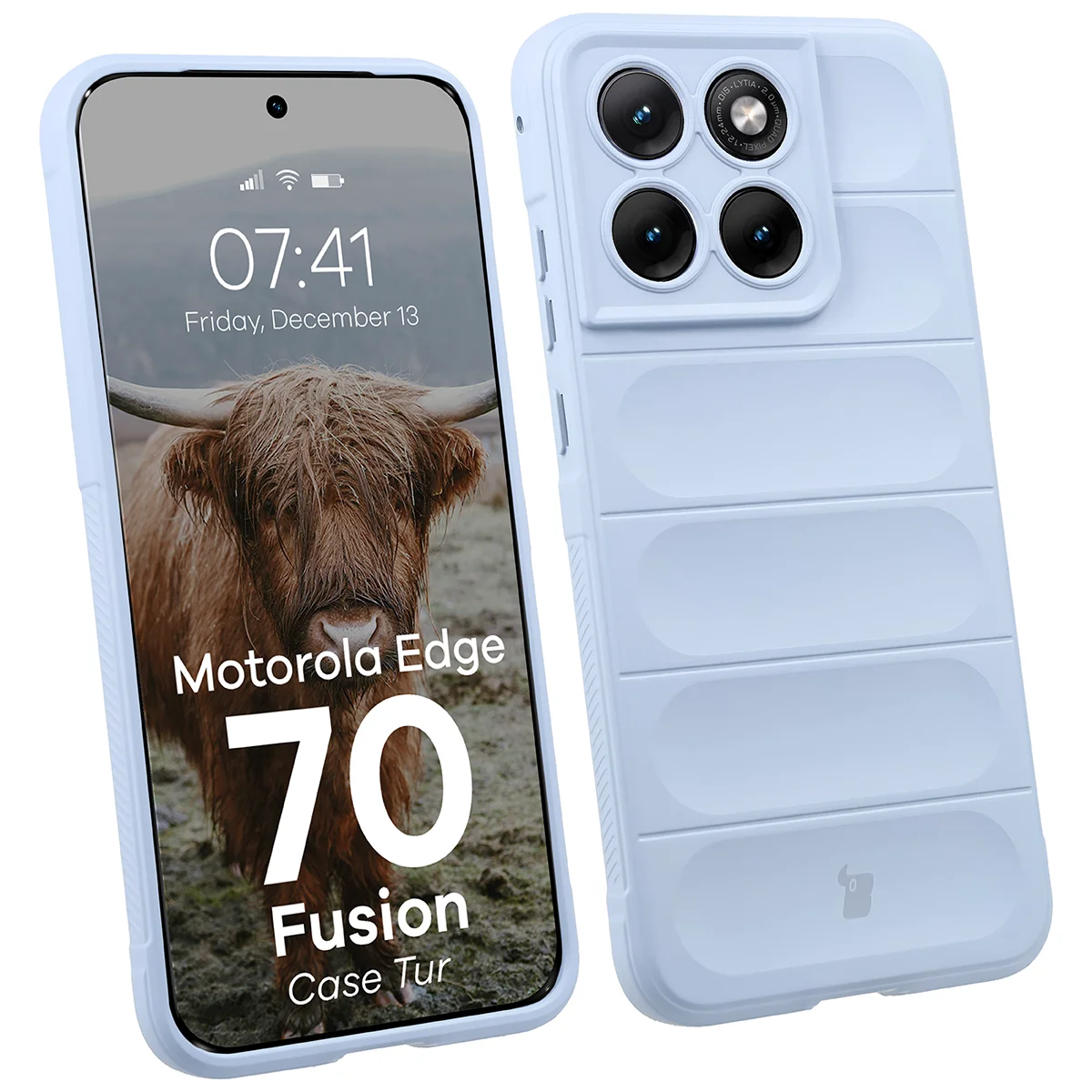 Robuste Handyhülle für Motorola Edge 70 Fusion, Bizon Case Tur, Hellblau