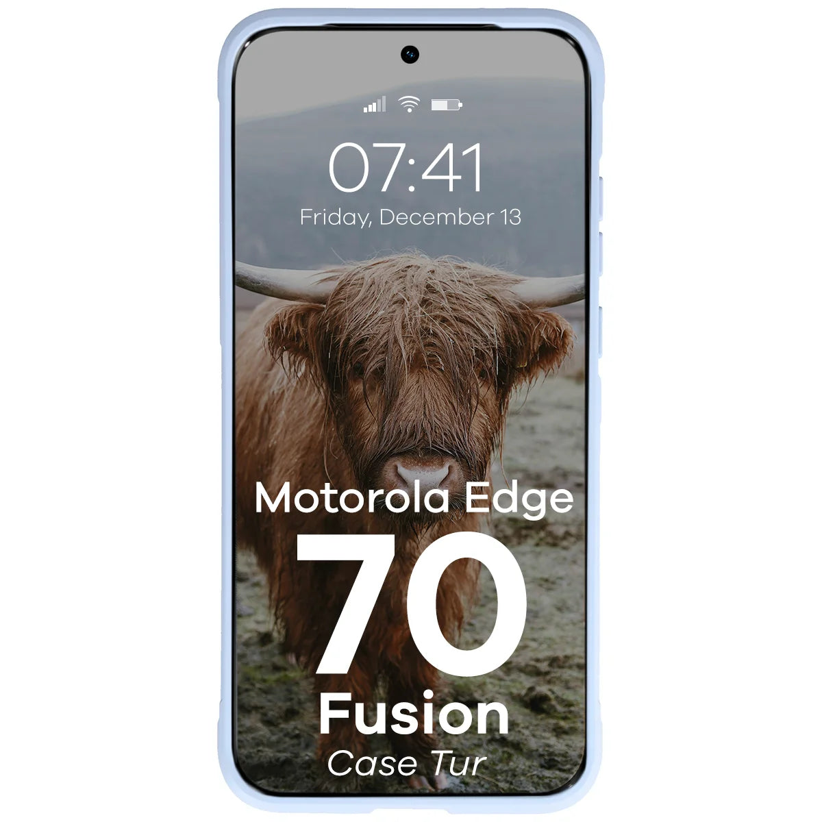 Robuste Handyhülle für Motorola Edge 70 Fusion, Bizon Case Tur, Hellblau
