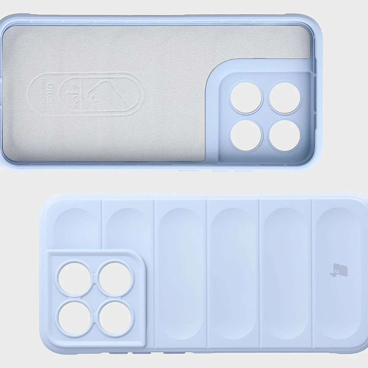 Robuste Handyhülle für Motorola Edge 70 Fusion, Bizon Case Tur, Hellblau