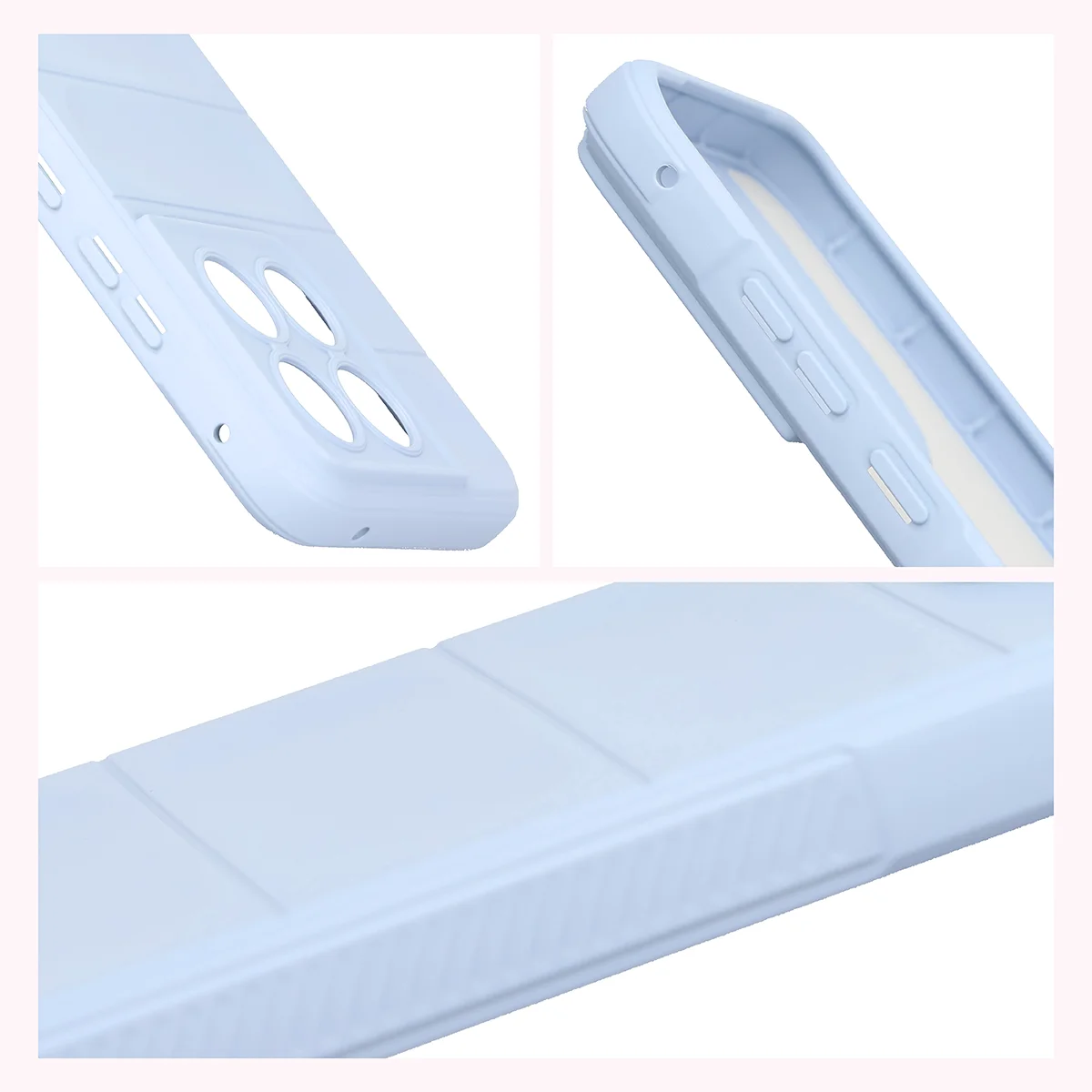 Robuste Handyhülle für Motorola Edge 70 Fusion, Bizon Case Tur, Hellblau