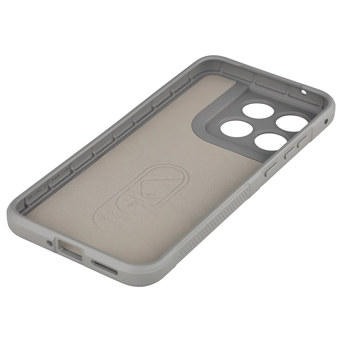 Robuste Handyhülle für Motorola Edge 70 Fusion, Bizon Case Tur, Hellgrau