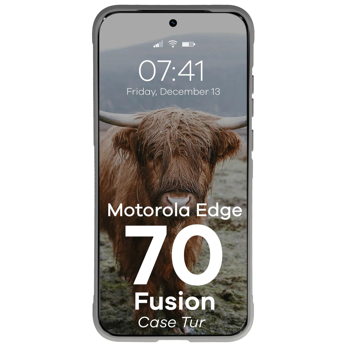 Robuste Handyhülle für Motorola Edge 70 Fusion, Bizon Case Tur, Hellgrau