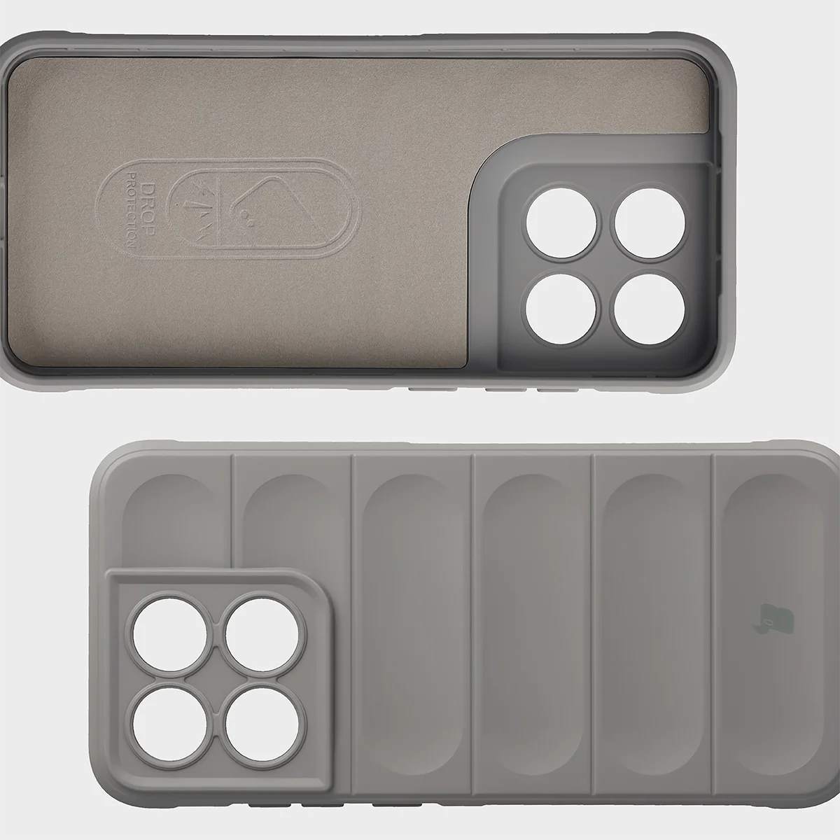 Robuste Handyhülle für Motorola Edge 70 Fusion, Bizon Case Tur, Hellgrau