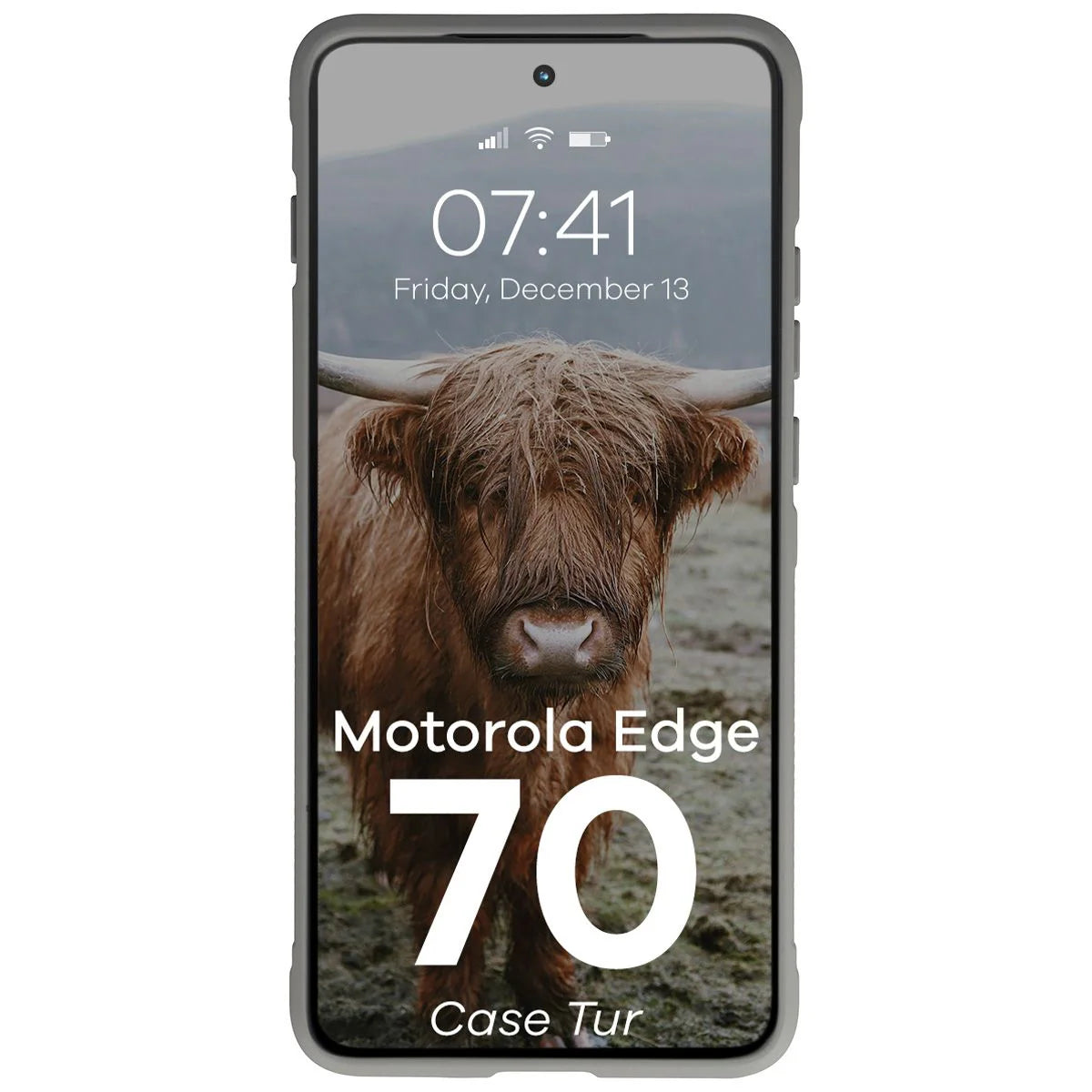 Robuste Handyhülle für Motorola Edge 70, Bizon Case Tur, Hellgrau