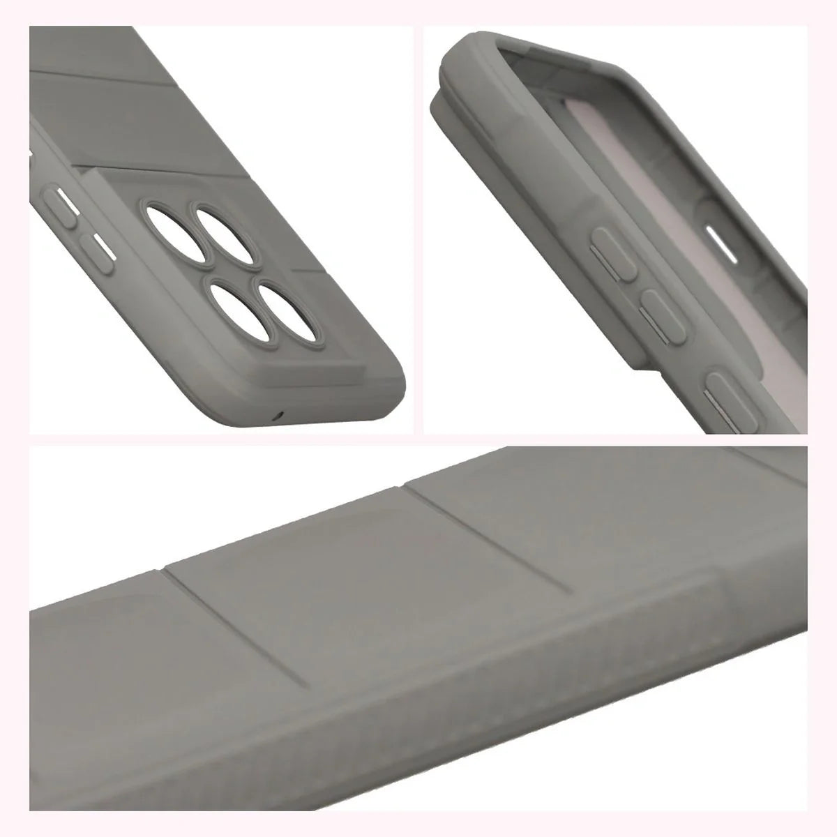 Robuste Handyhülle für Motorola Edge 70, Bizon Case Tur, Hellgrau