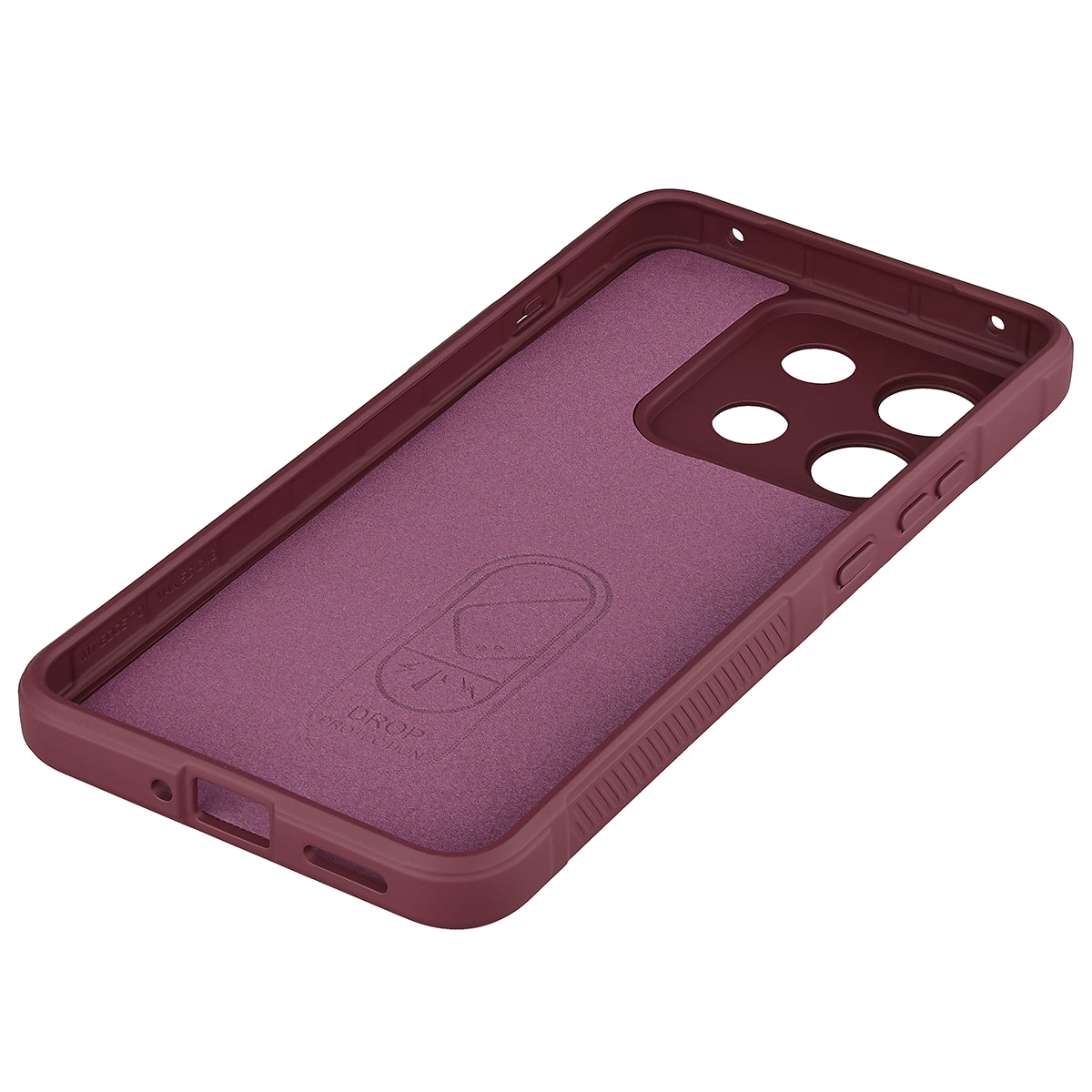Robuste Handyhülle für Motorola Edge 70 Max, Bizon Case Tur, Burgunderrot (4/8)