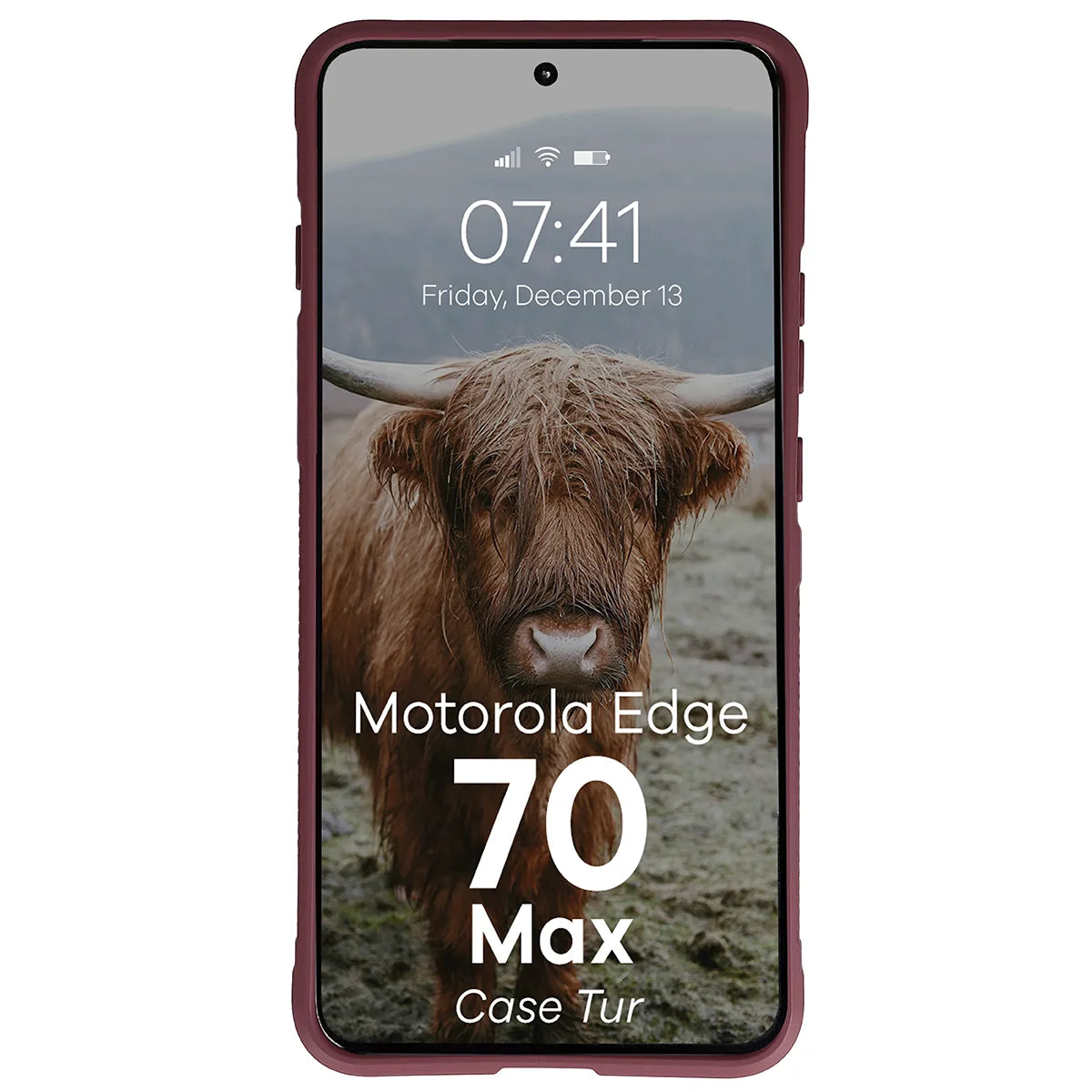 Robuste Handyhülle für Motorola Edge 70 Max, Bizon Case Tur, Burgunderrot (5/8)