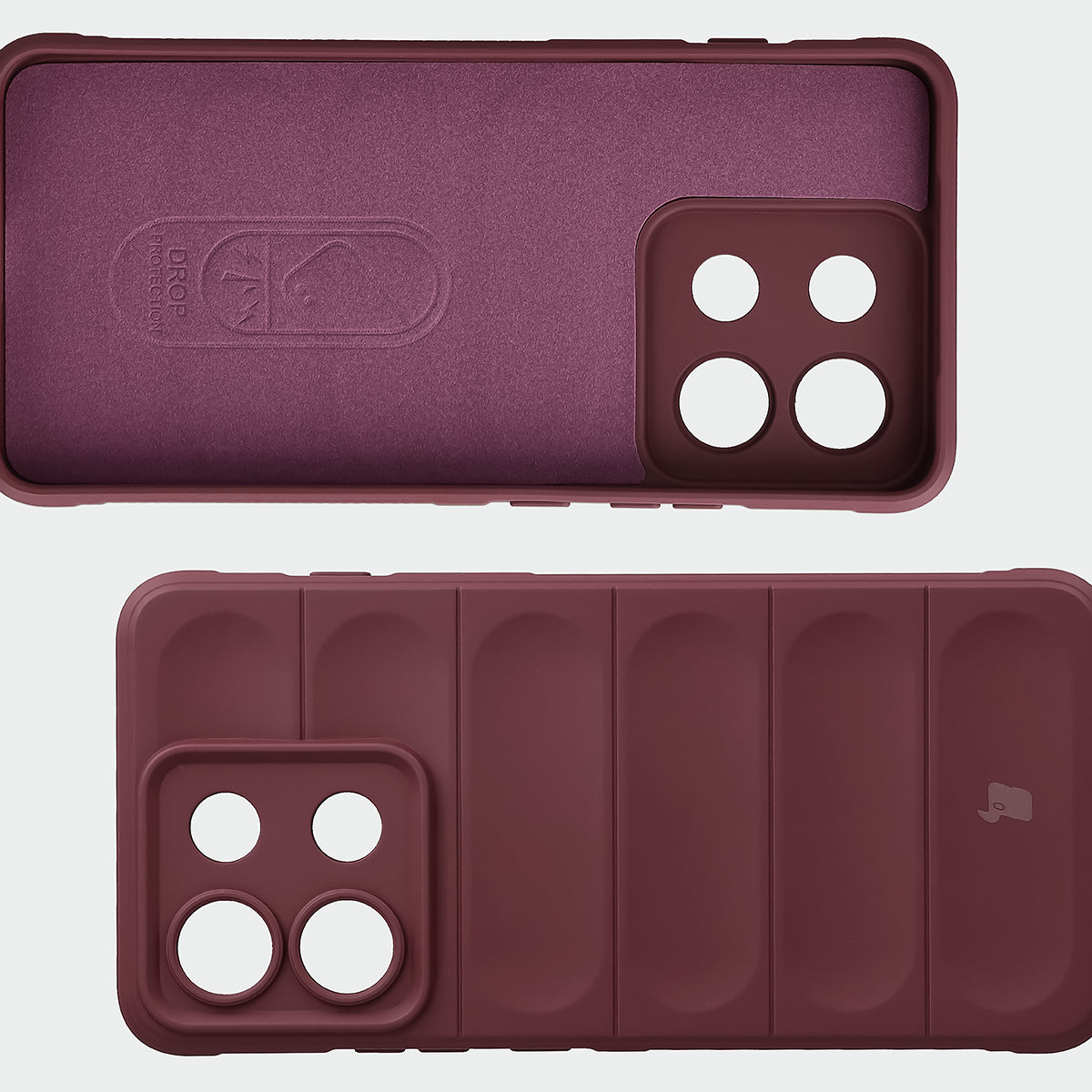 Robuste Handyhülle für Motorola Edge 70 Max, Bizon Case Tur, Burgunderrot (6/8)