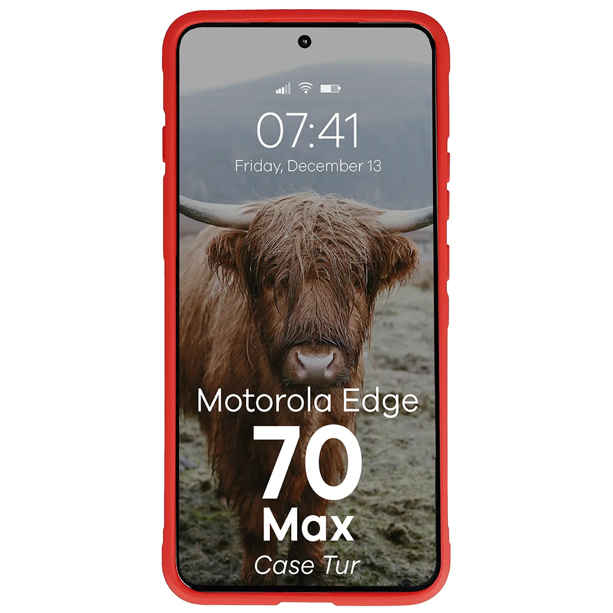 Robuste Handyhülle für Motorola Edge 70 Max, Bizon Case Tur, Rot (5/8)