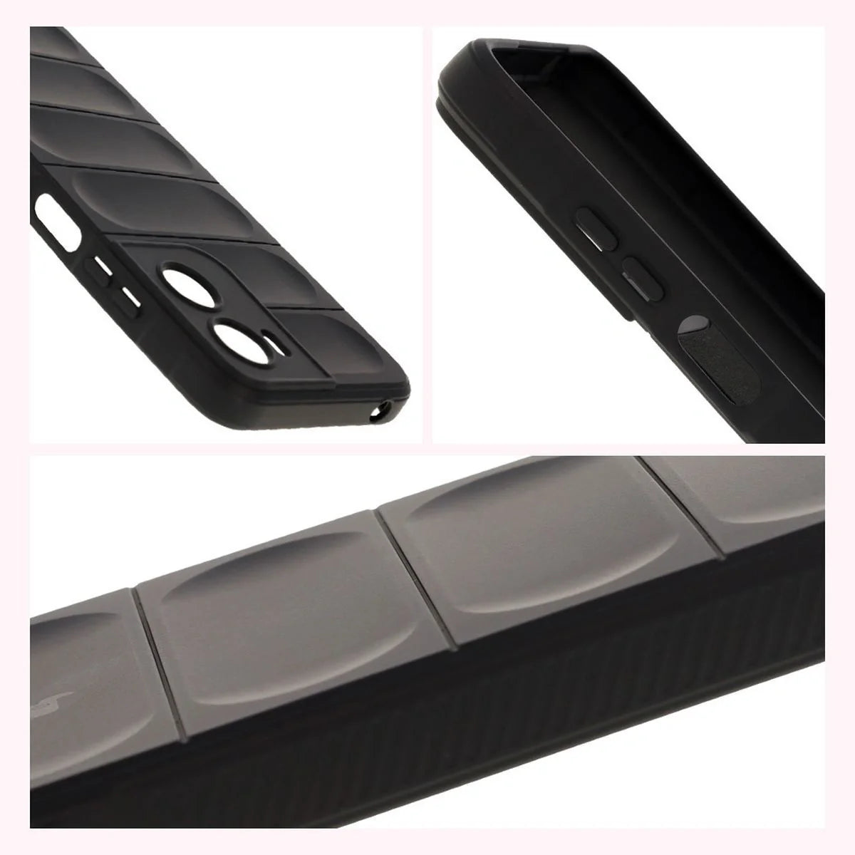 Robuste Handyhülle für Motorola Moto G05 / E15, Bizon Case Tur, Schwarz