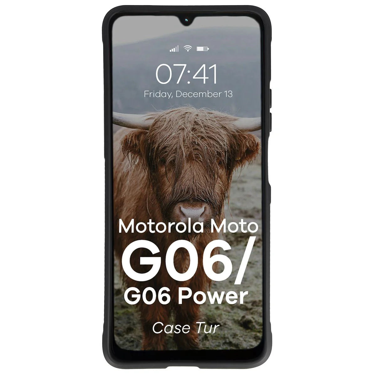 Robuste Handyhülle für Motorola Moto G06 4G / G06 Power 4G, Bizon Case Tur, Schwarz
