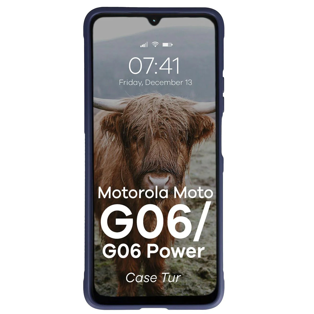 Robuste Handyhülle für Motorola Moto G06 4G / G06 Power 4G, Bizon Case Tur, Dunkelblau