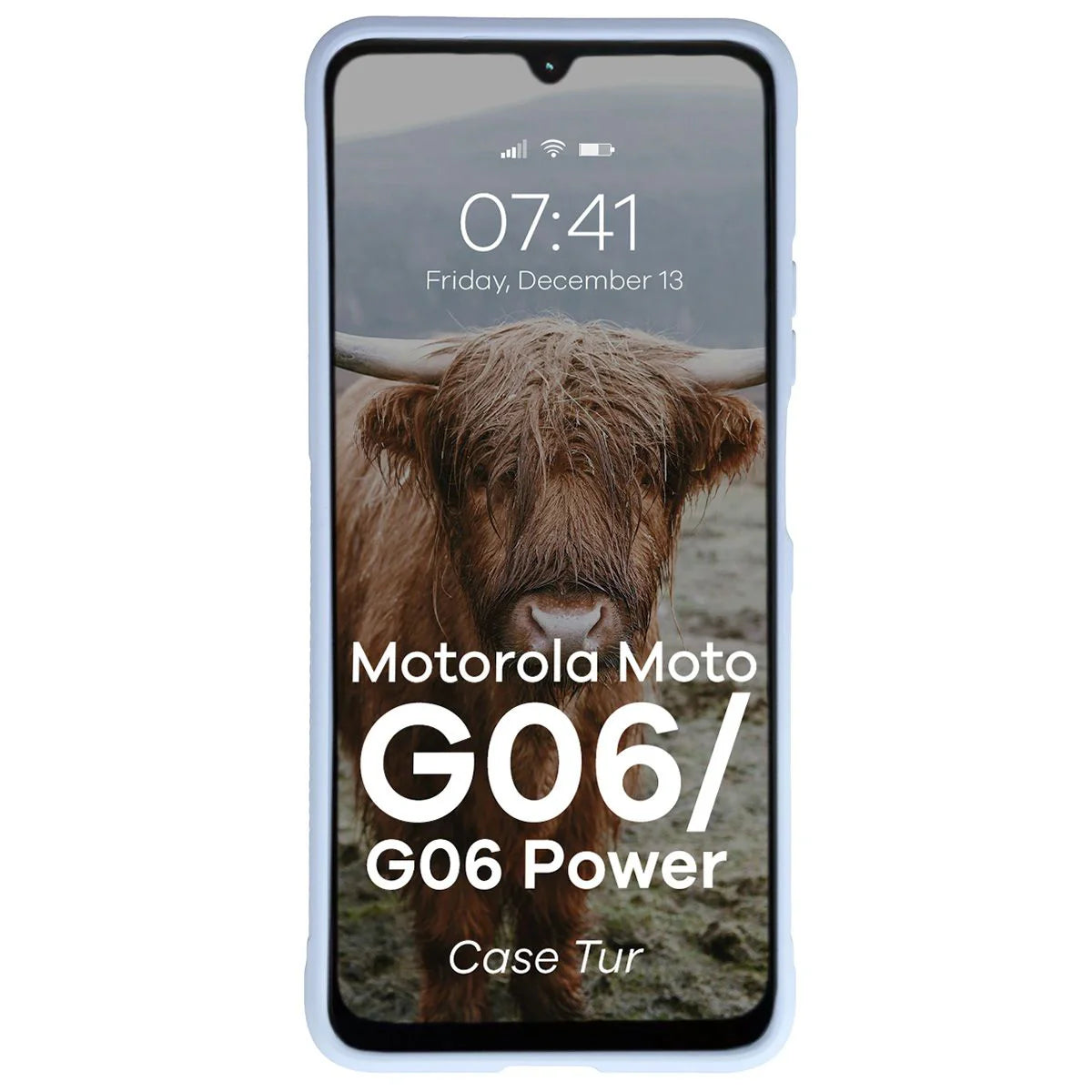 Robuste Handyhülle für Motorola Moto G06 4G / G06 Power 4G, Bizon Case Tur, Hellblau