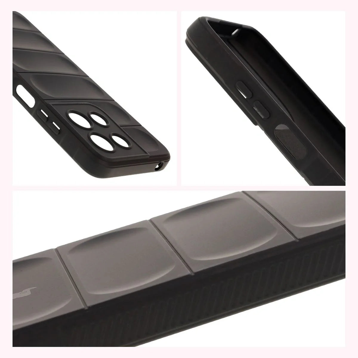 Robuste Handyhülle für Motorola Moto G17 / G17 Power / G15 / G15 Power, Bizon Case Tur, Schwarz