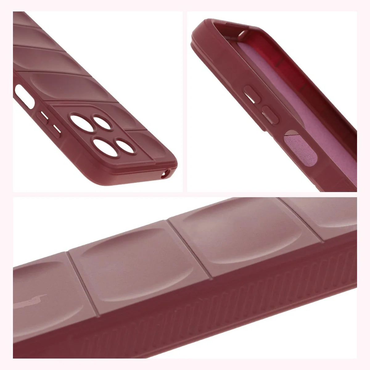 Robuste Handyhülle für Motorola Moto G17 / G17 Power / G15 / G15 Power, Bizon Case Tur, Burgunderrot