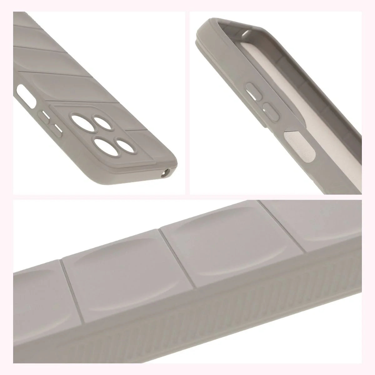 Robuste Handyhülle für Motorola Moto G17 / G17 Power / G15 / G15 Power, Bizon Case Tur, Hellgrau