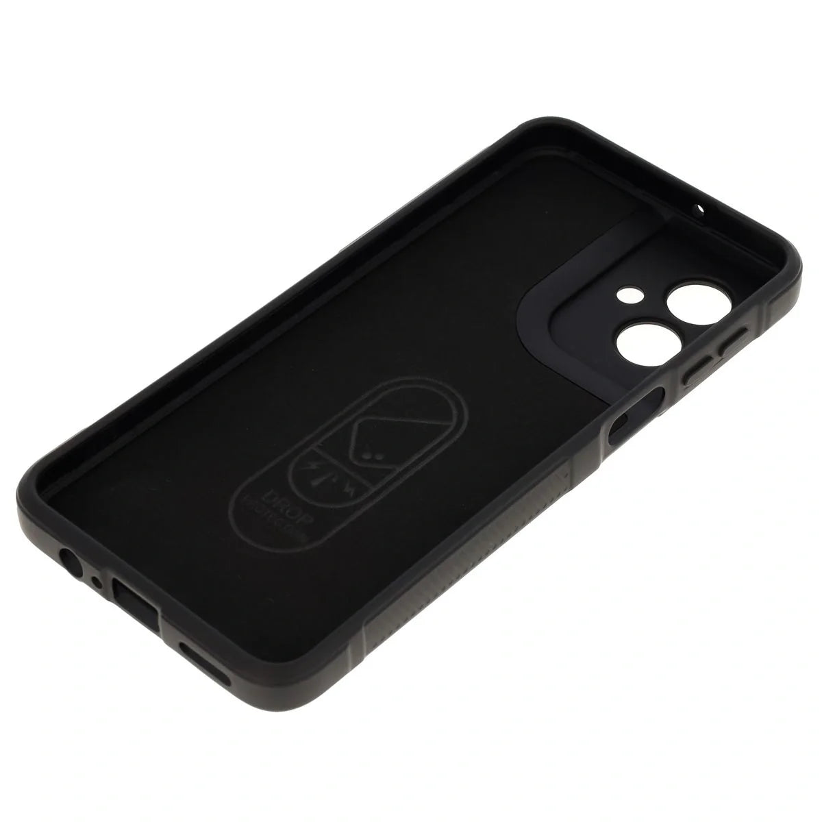 Robuste Handyhülle für Motorola Moto G55 5G, Bizon Case Tur, Schwarz