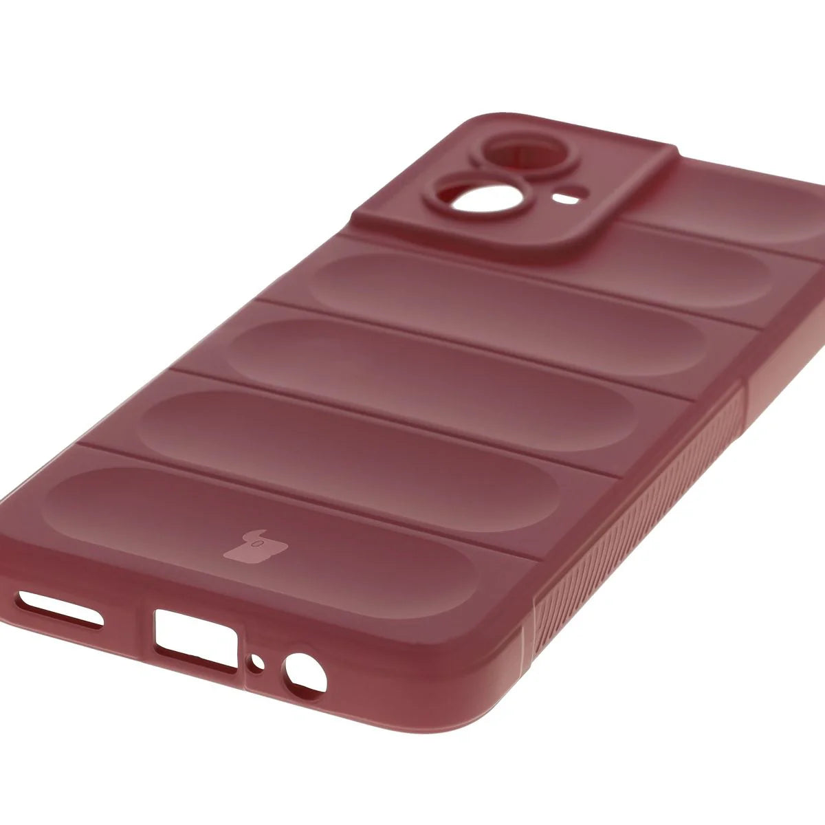 Robuste Handyhülle für Motorola Moto G55 5G, Bizon Case Tur, Burgunderrot