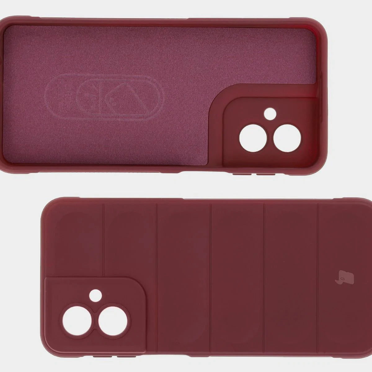 Robuste Handyhülle für Motorola Moto G55 5G, Bizon Case Tur, Burgunderrot