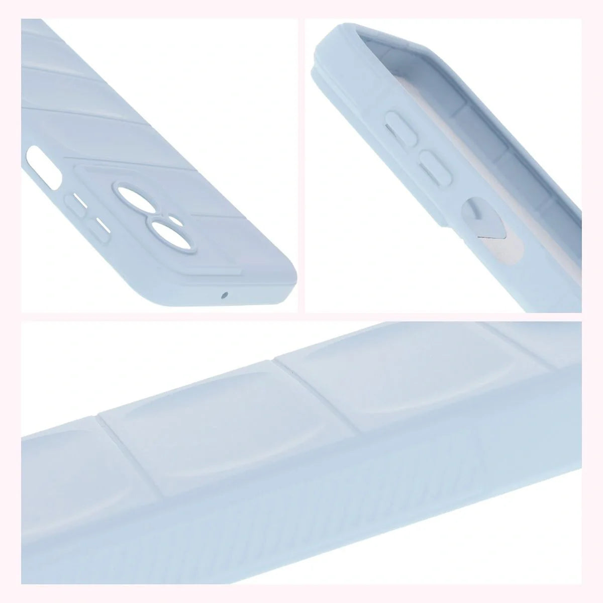 Robuste Handyhülle für Motorola Moto G55 5G, Bizon Case Tur, Hellblau