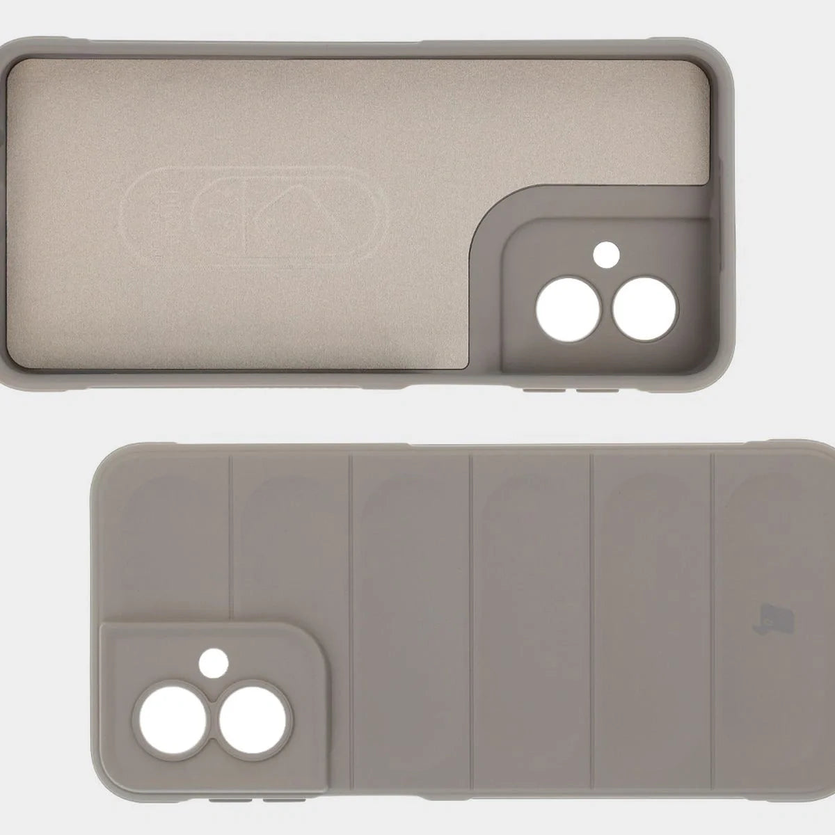 Robuste Handyhülle für Motorola Moto G55 5G, Bizon Case Tur, Hellgrau