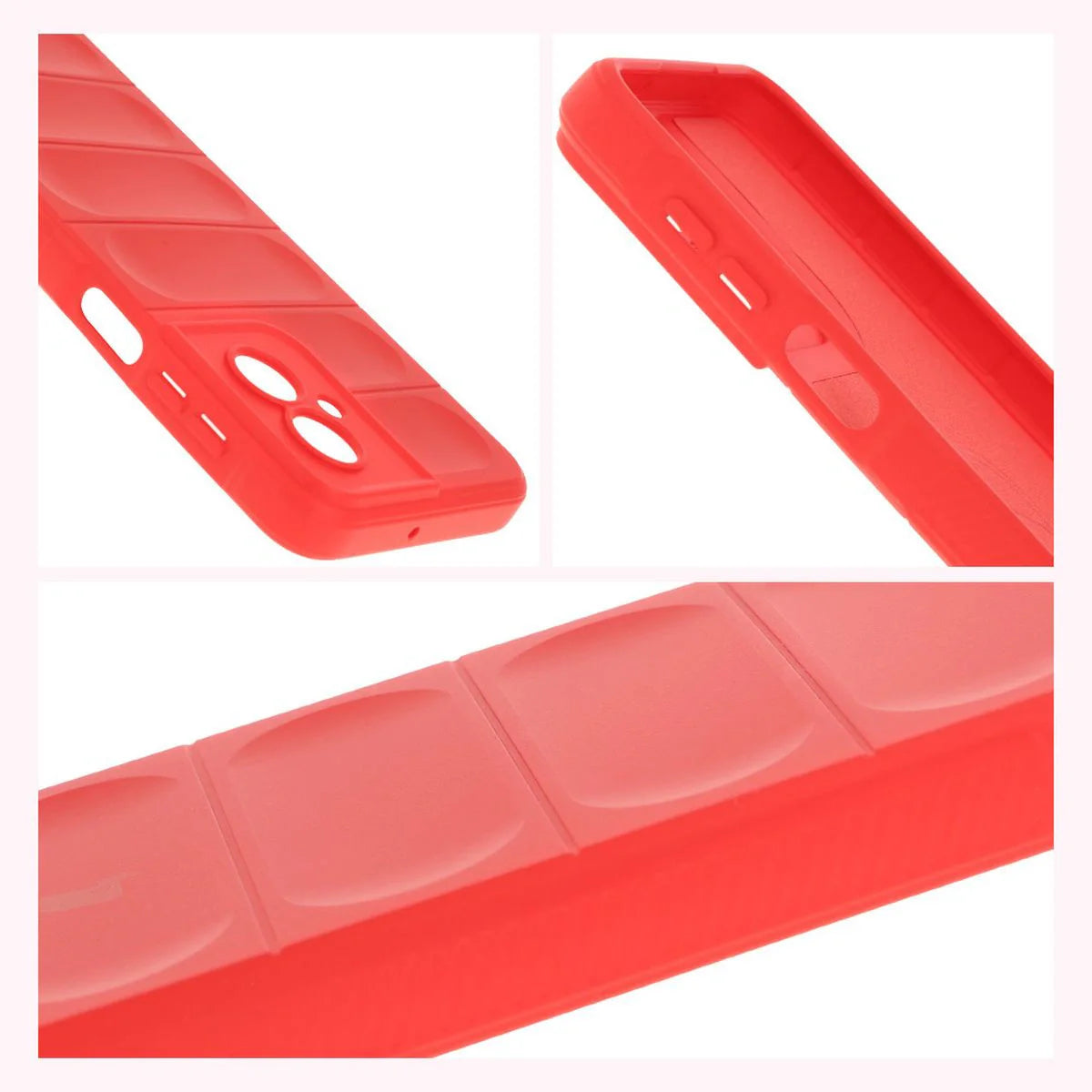 Robuste Handyhülle für Motorola Moto G55 5G, Bizon Case Tur, Rot