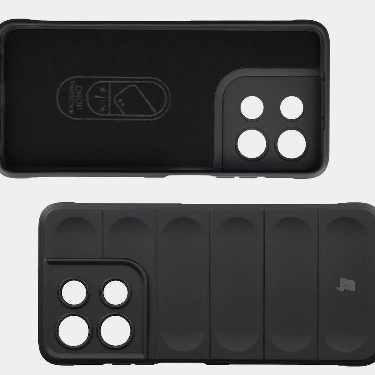 Robuste Handyhülle für Motorola Moto G56 5G, Bizon Case Tur, Schwarz