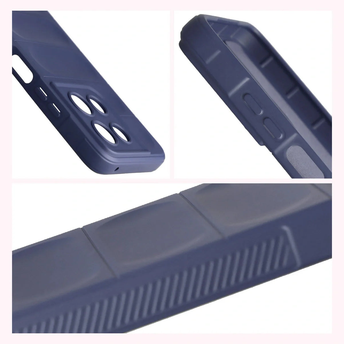 Robuste Handyhülle für Motorola Moto G56 5G, Bizon Case Tur, Dunkelblau