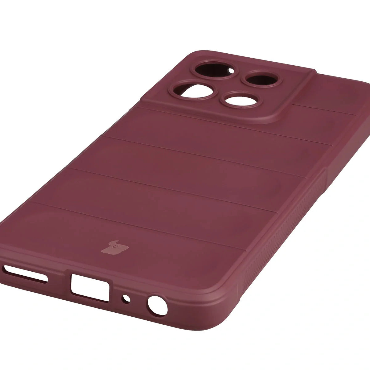 Robuste Handyhülle für Motorola Moto G56 5G, Bizon Case Tur, Burgunderrot