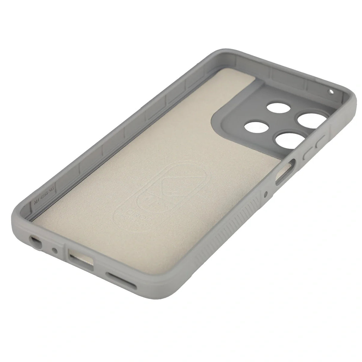 Robuste Handyhülle für Motorola Moto G56 5G, Bizon Case Tur, Hellgrau