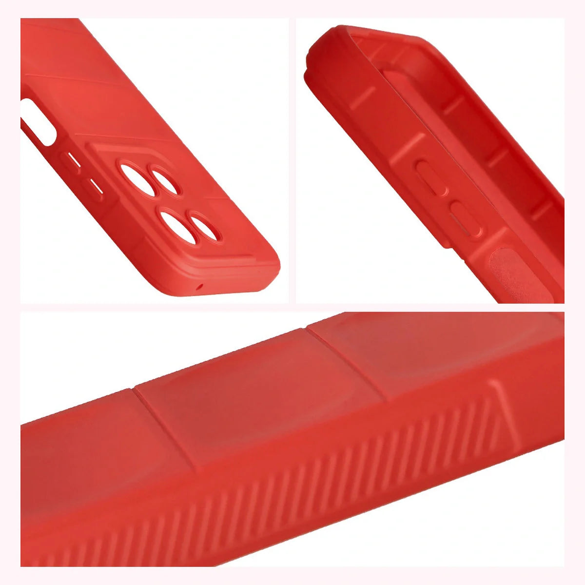 Robuste Handyhülle für Motorola Moto G56 5G, Bizon Case Tur, Rot