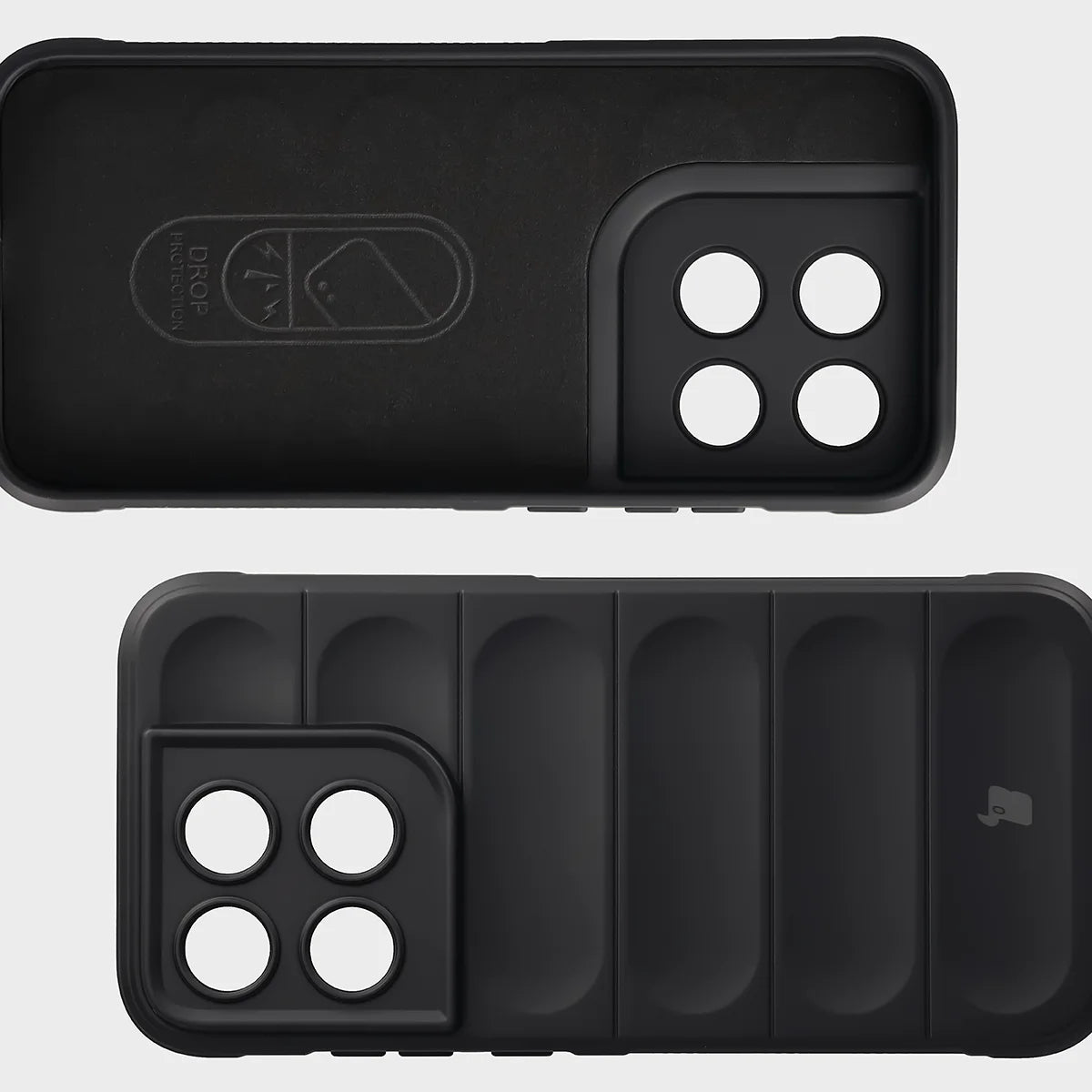 Robuste Handyhülle für Motorola Moto G67 5G / G77 5G, Bizon Case Tur, Schwarz