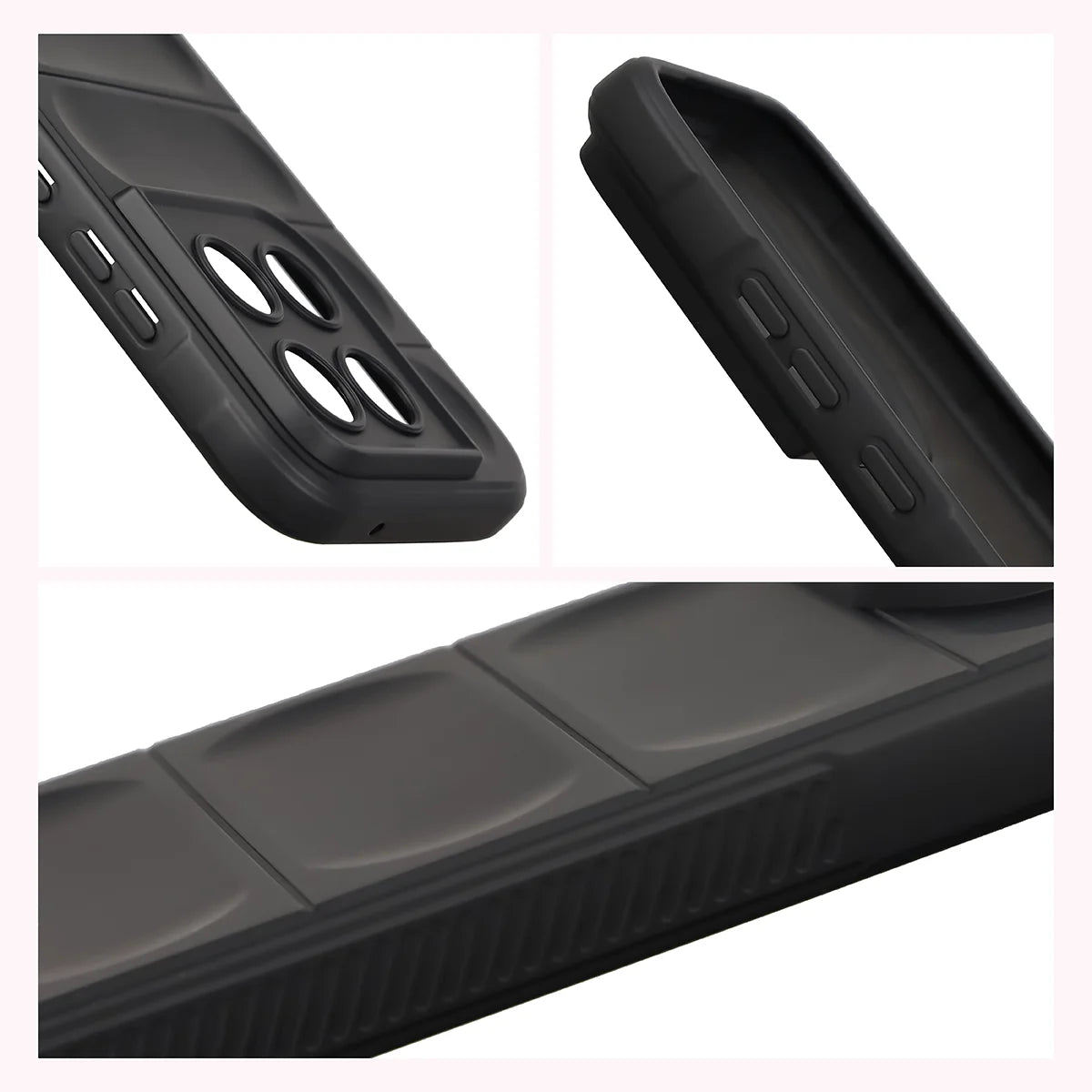 Robuste Handyhülle für Motorola Moto G67 5G / G77 5G, Bizon Case Tur, Schwarz