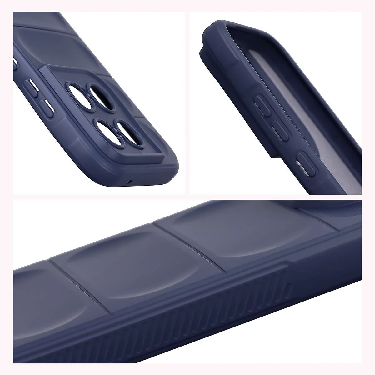 Robuste Handyhülle für Motorola Moto G67 5G / G77 5G, Bizon Case Tur, Dunkelblau