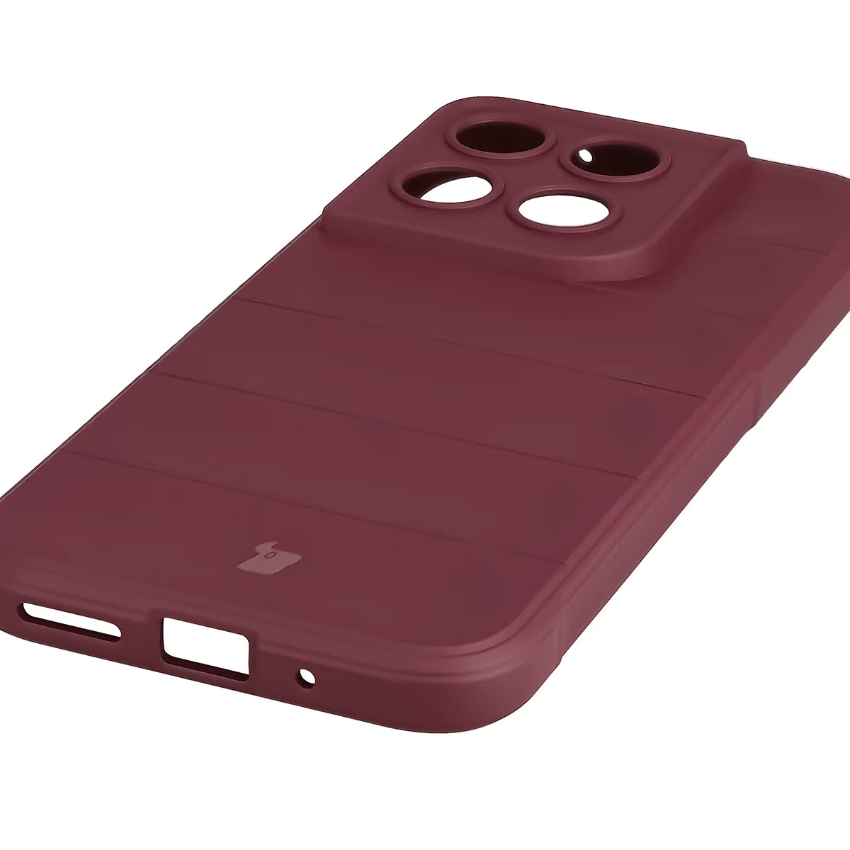 Robuste Handyhülle für Motorola Moto G67 5G / G77 5G, Bizon Case Tur, Burgunderrot