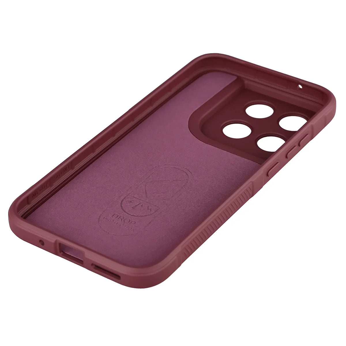 Robuste Handyhülle für Motorola Moto G67 5G / G77 5G, Bizon Case Tur, Burgunderrot