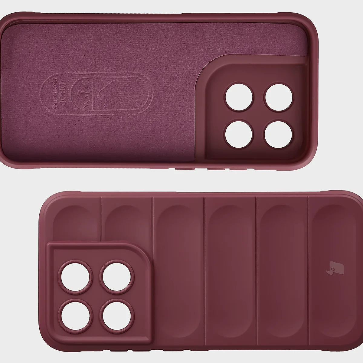 Robuste Handyhülle für Motorola Moto G67 5G / G77 5G, Bizon Case Tur, Burgunderrot
