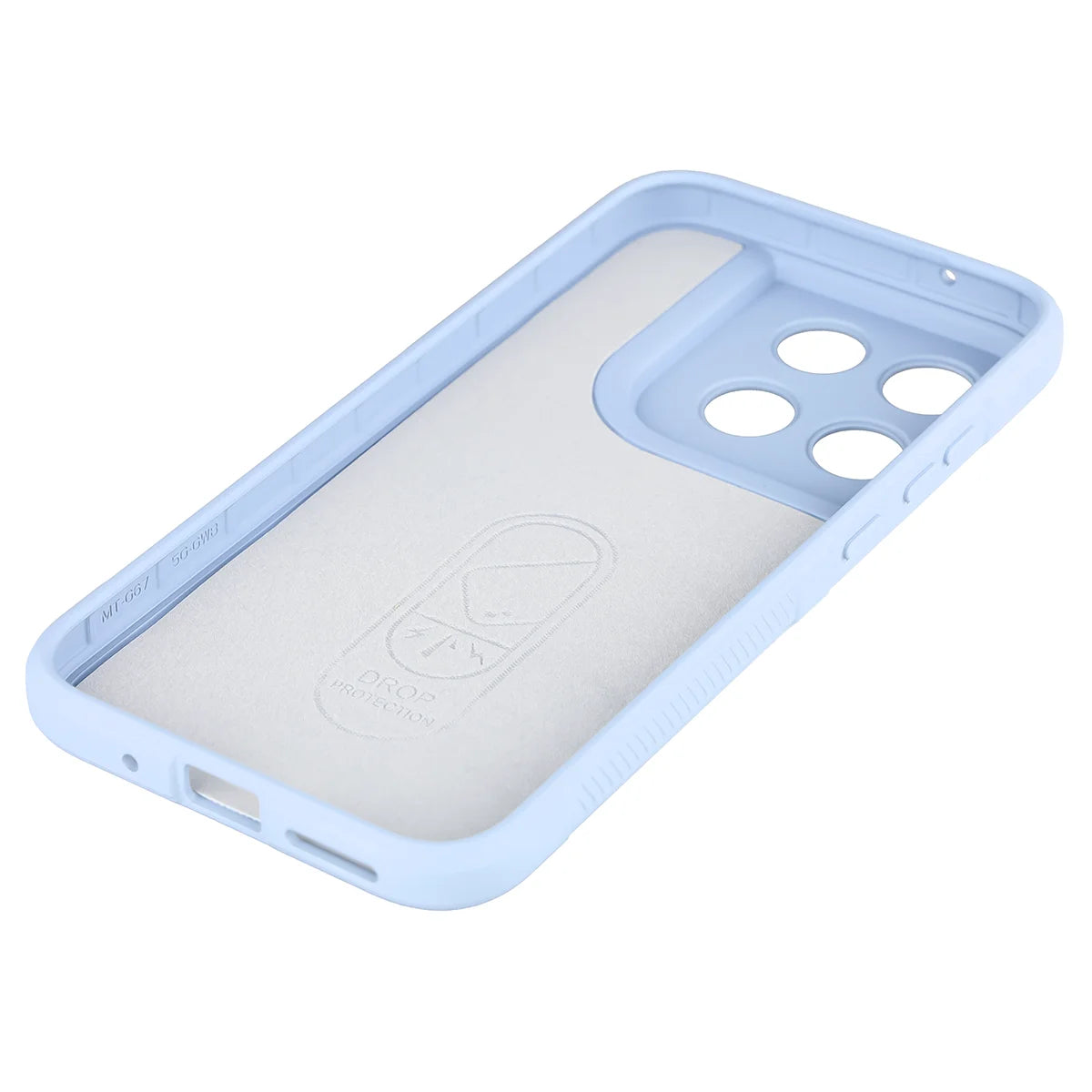 Robuste Handyhülle für Motorola Moto G67 5G / G77 5G, Bizon Case Tur, Hellblau