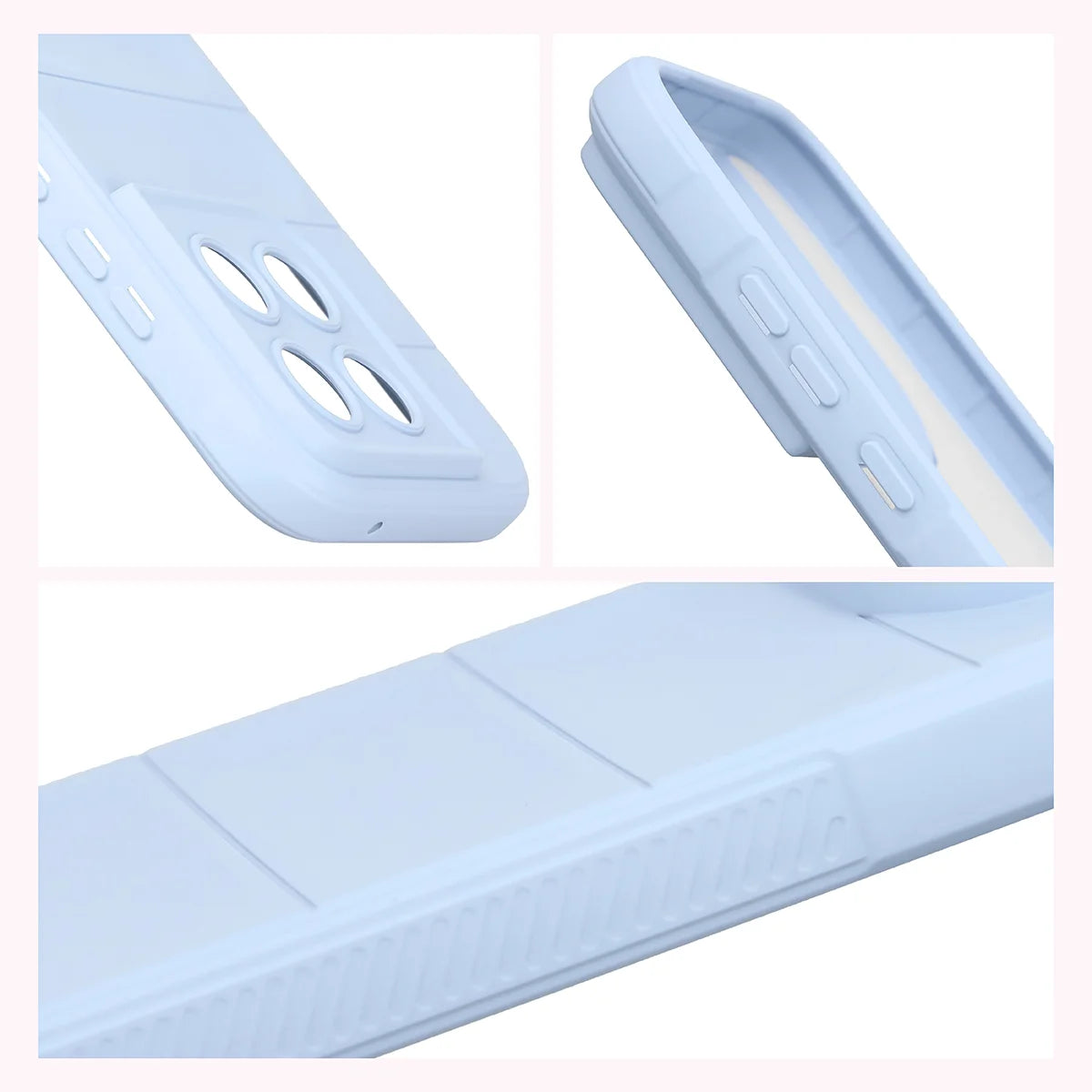 Robuste Handyhülle für Motorola Moto G67 5G / G77 5G, Bizon Case Tur, Hellblau
