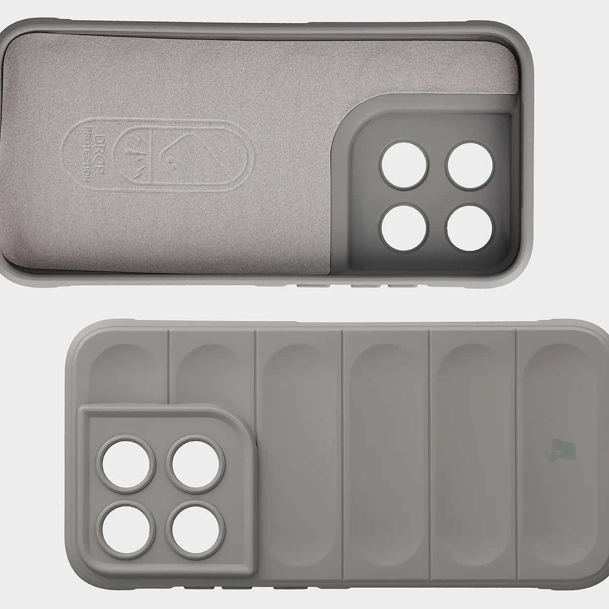 Robuste Handyhülle für Motorola Moto G67 5G / G77 5G, Bizon Case Tur, Hellgrau