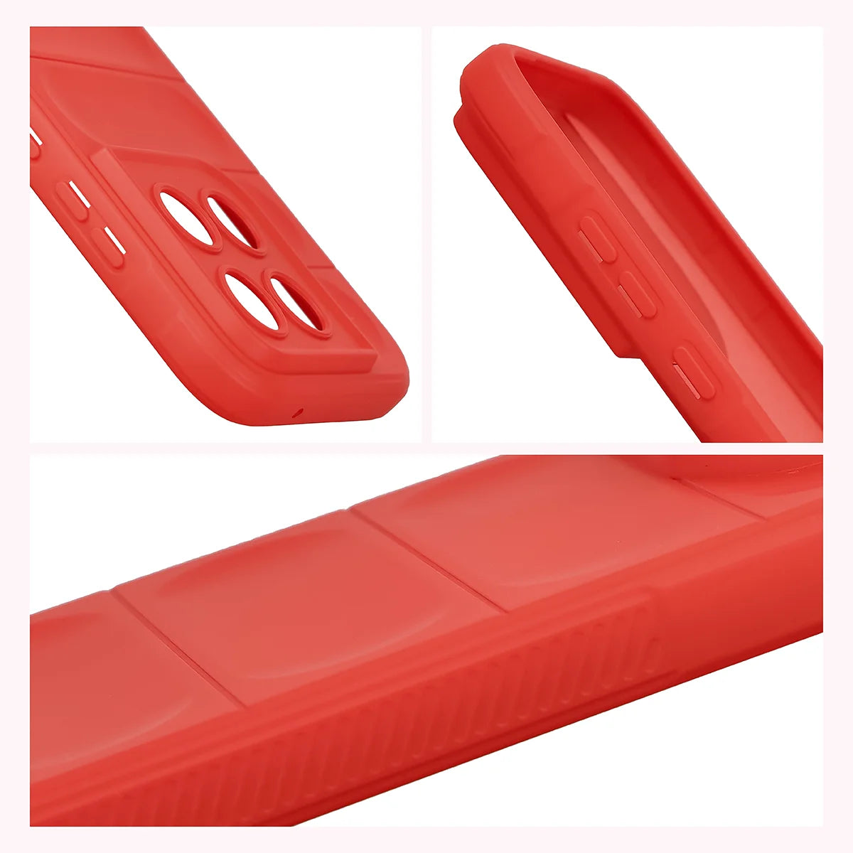 Robuste Handyhülle für Motorola Moto G67 5G / G77 5G, Bizon Case Tur, Rot