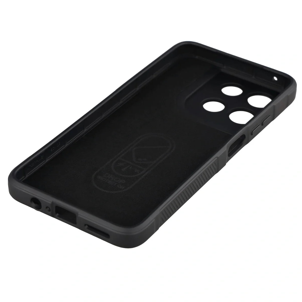 Robuste Handyhülle für Motorola Moto G57 Power / G67 Power, Bizon Case Tur, Schwarz