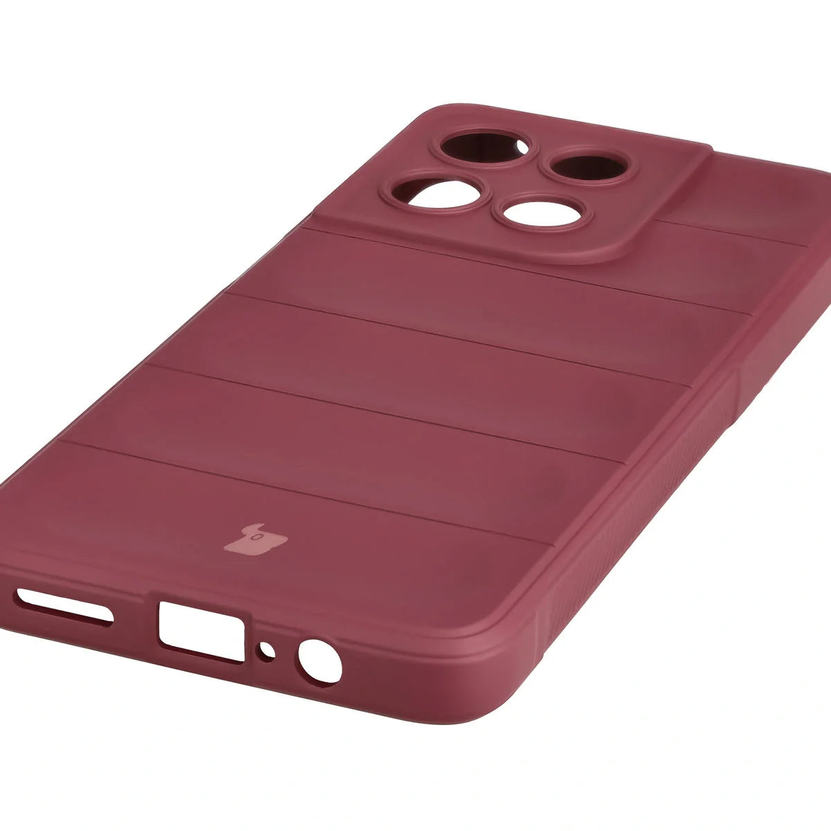 Robuste Handyhülle für Motorola Moto G57 Power / G67 Power, Bizon Case Tur, Burgunderrot