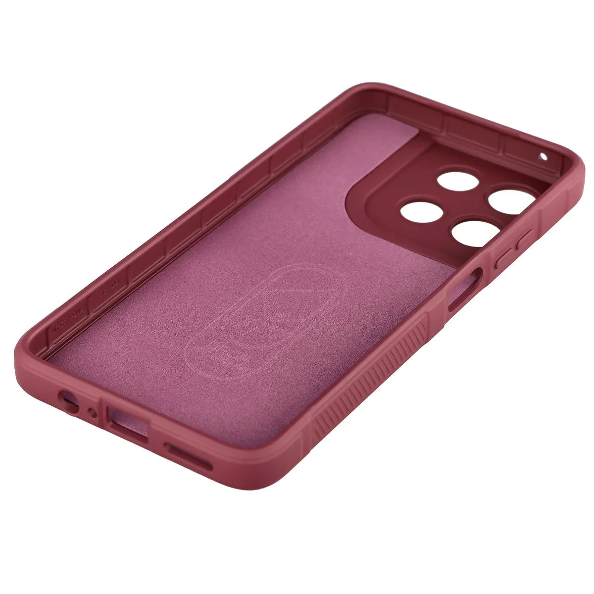 Robuste Handyhülle für Motorola Moto G57 Power / G67 Power, Bizon Case Tur, Burgunderrot