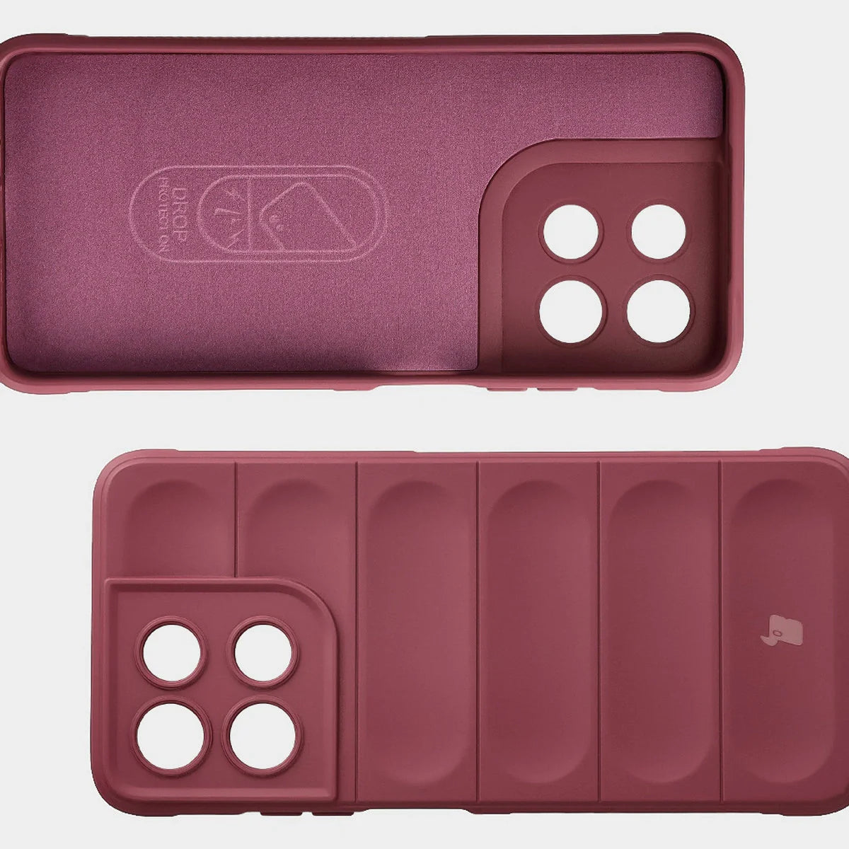 Robuste Handyhülle für Motorola Moto G57 Power / G67 Power, Bizon Case Tur, Burgunderrot