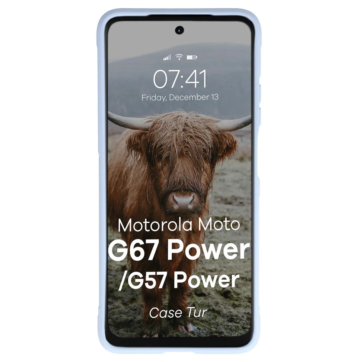 Robuste Handyhülle für Motorola Moto G57 Power / G67 Power, Bizon Case Tur, Hellblau